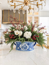 Blue & White Porcelain Planters – Set of 2