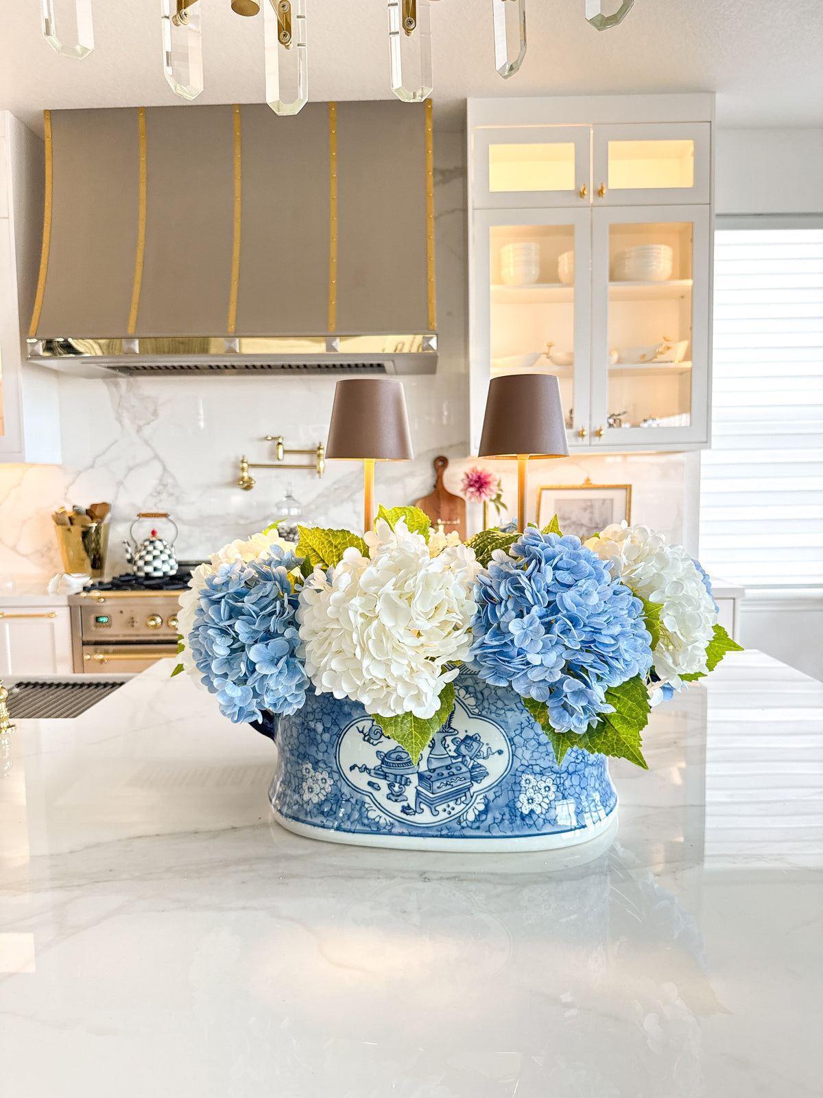 Blue & White Porcelain Planters – Set of 2 - view 7