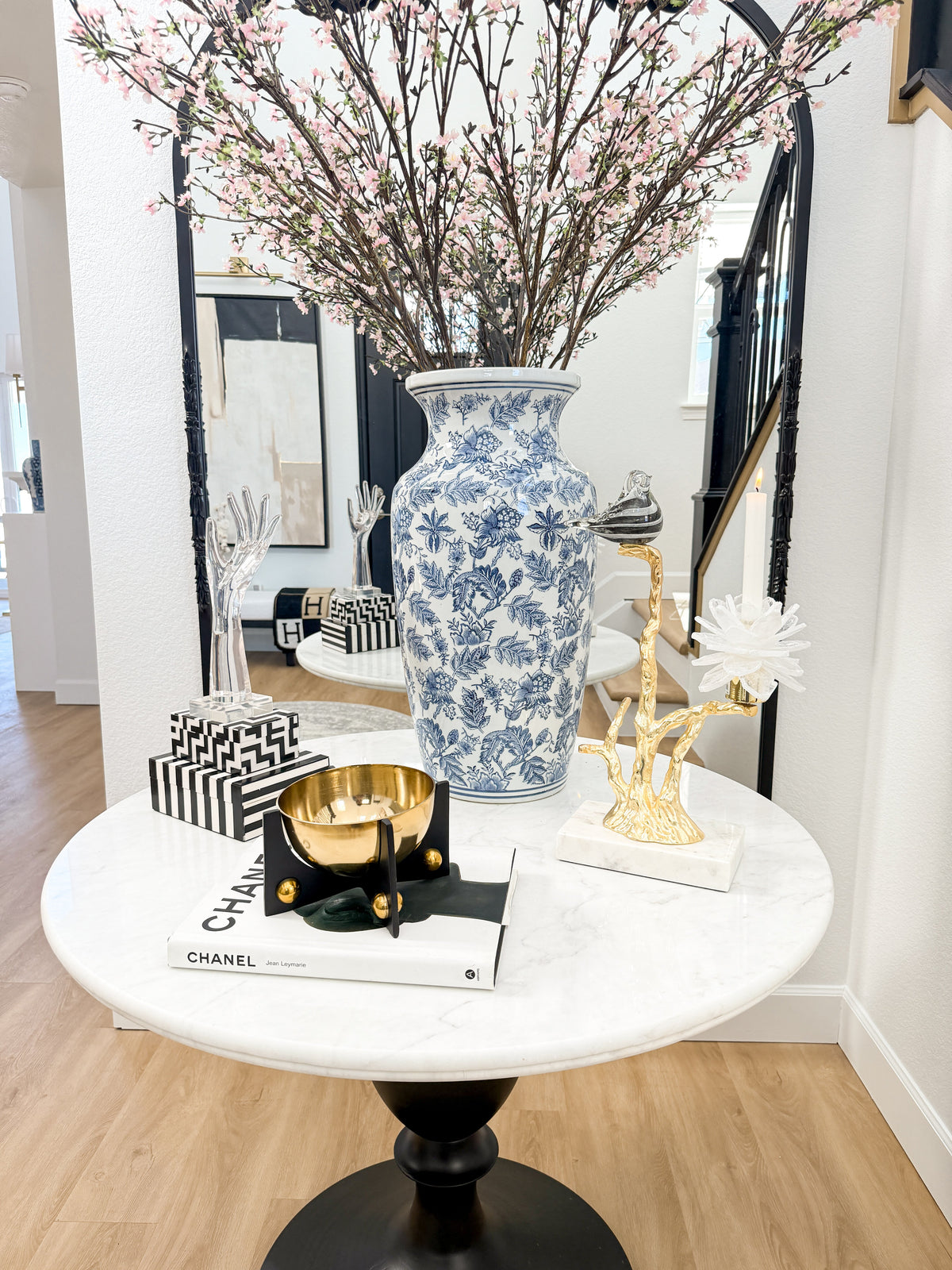 Blue and White Chinoiserie Vase