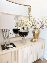 Black and Gold Branch Footed Bowl