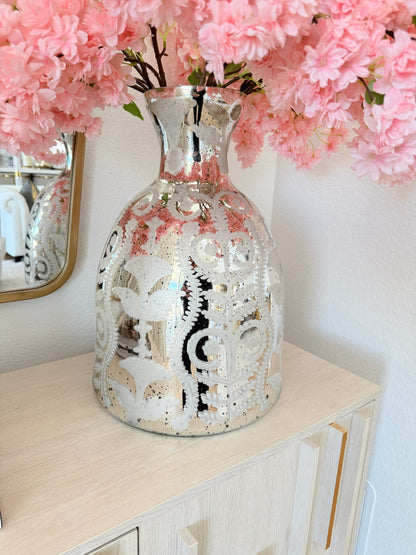 Silver Mirrored Glass Vase - view 3