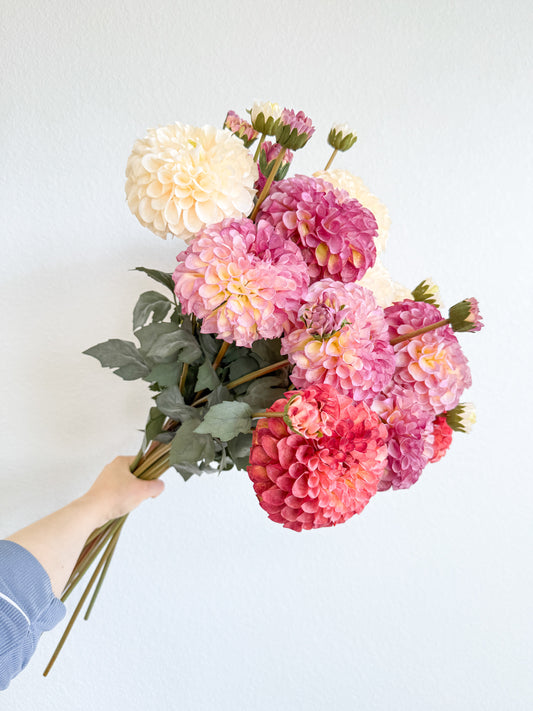 Artificial Realistic Dahlia Stem (Pack of 3 Stems)