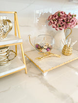 Glass Bowl with Gold Branch Base