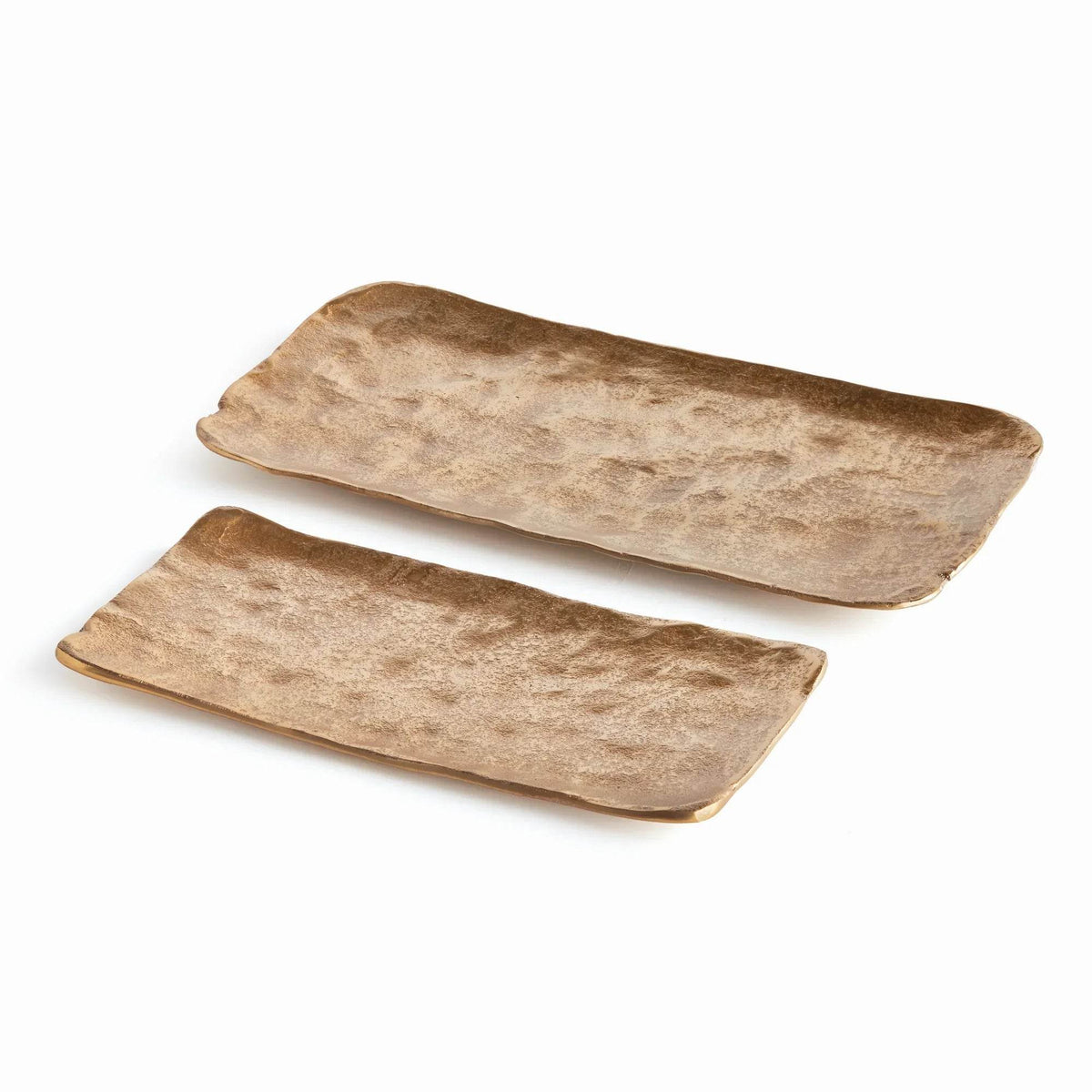 Modern Gold Cast Aluminum Trays – Set of 2 - view 2