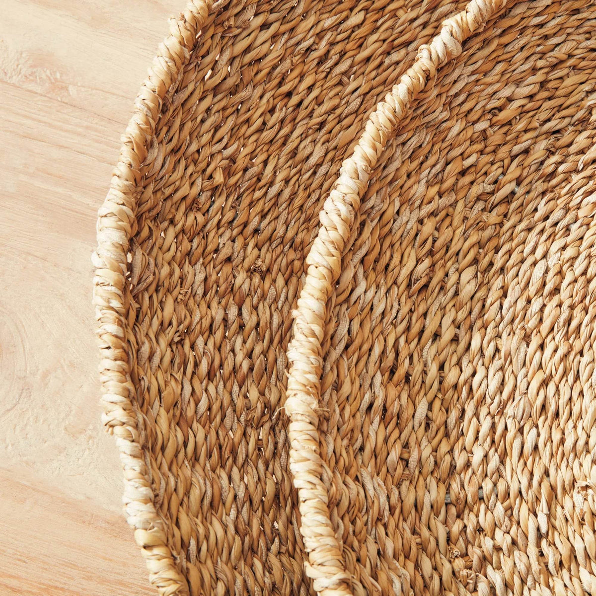 Handwoven Seagrass Round Trays – Set of 3 - view 4