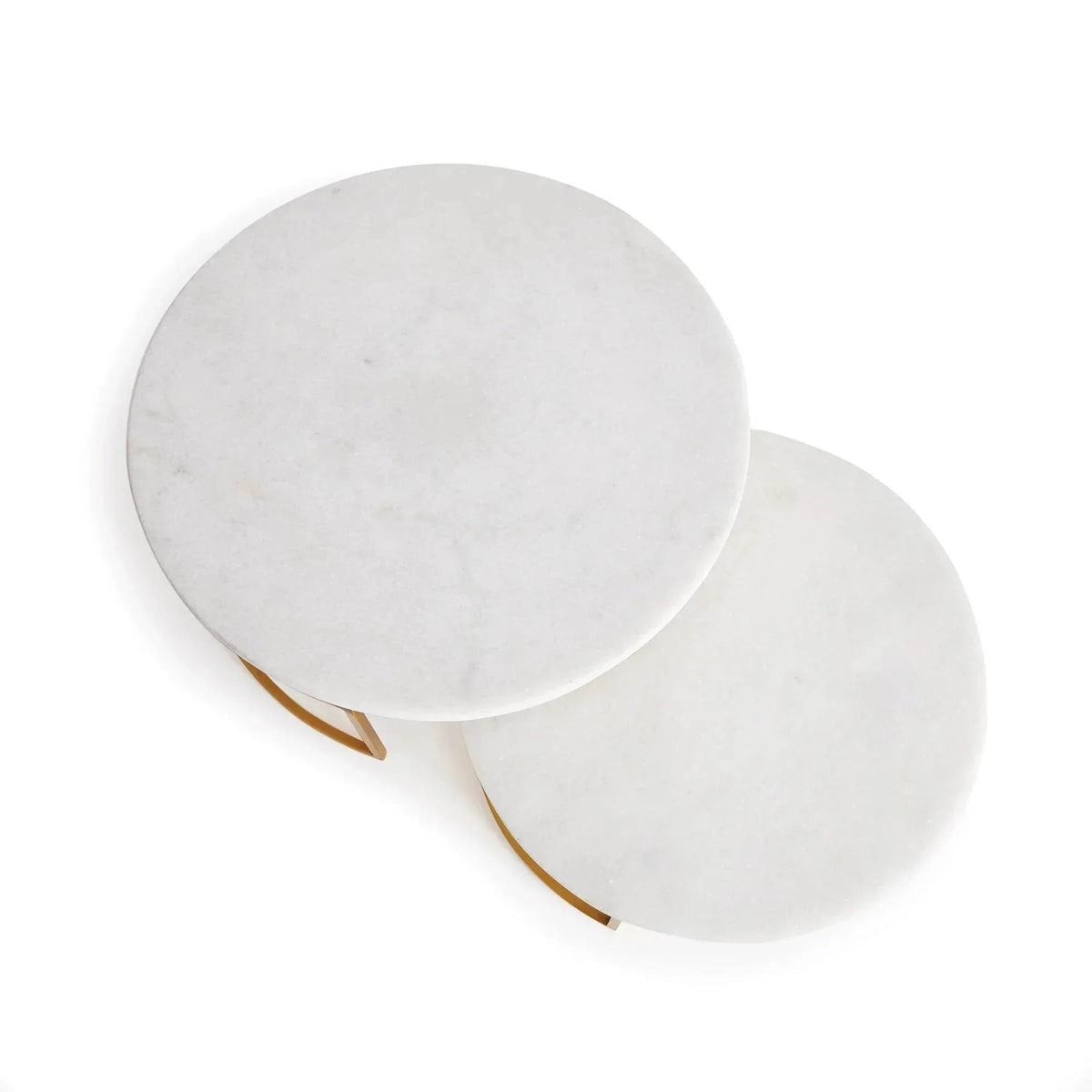 Marble & Gold Serving Stands – Set of 2 - view 5