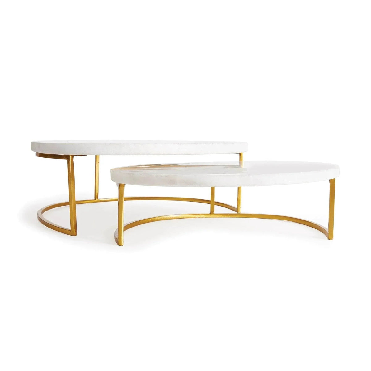Marble & Gold Serving Stands – Set of 2 - view 11